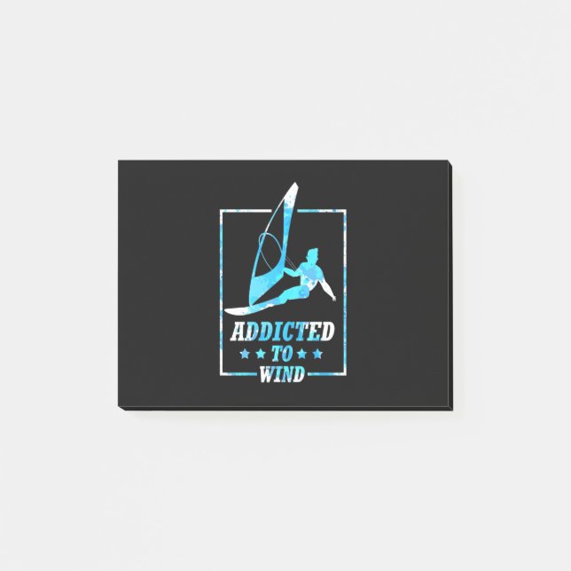 Surfer Addicted To Wind Post-it Notes (Front)