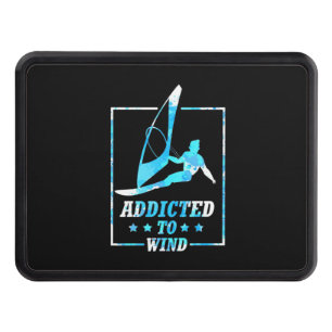 Surfer Addicted To Wind Trailer Hitch Cover