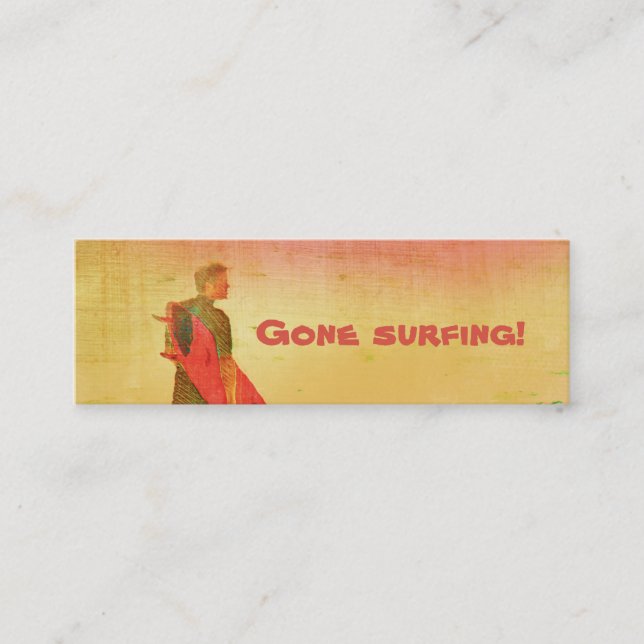 Surfer allé ! Carte d'affaires/contact (Devant)