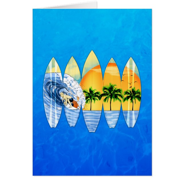 Surfer And Surfboards (Front)