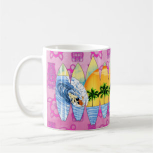 Surfer And Surfboards Coffee Mug
