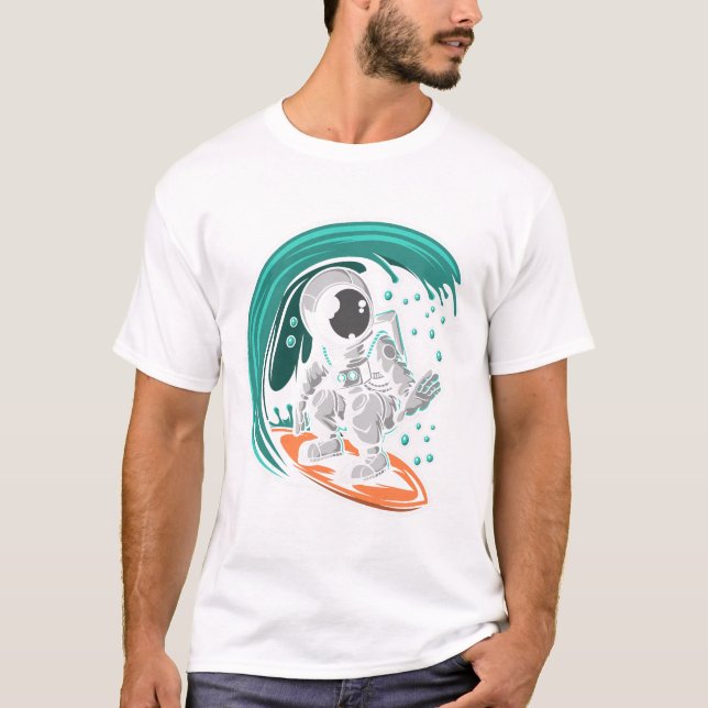 Surfer Astronaut T-Shirt (Front)