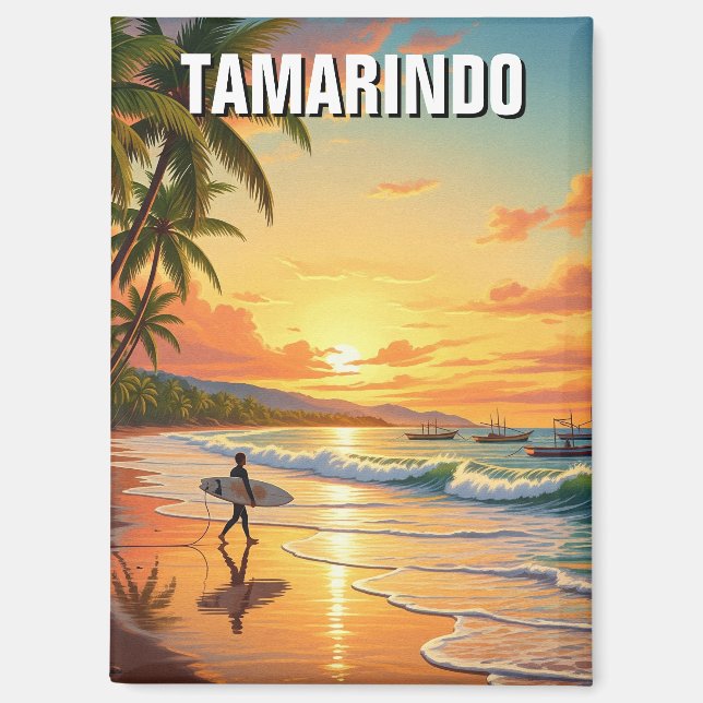 Surfer at Tamarindo Costa Rica Magnet (Front)