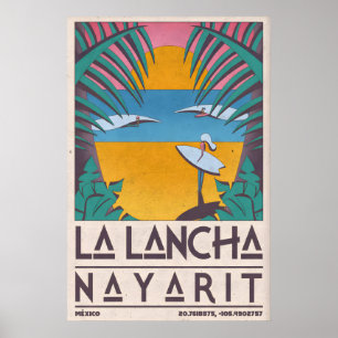 Surfer Beach Art Print Vintage 70s Surf Scene