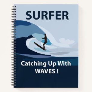 Surfer Beach Surfing Notebook