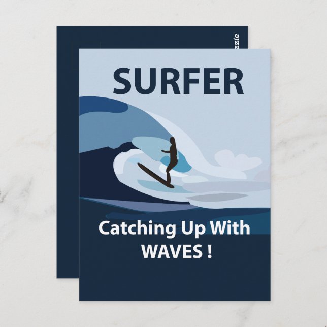 Surfer Beach Surfing Postcard (Front/Back)