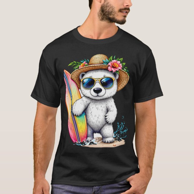 surfer bear T-Shirt (Front)