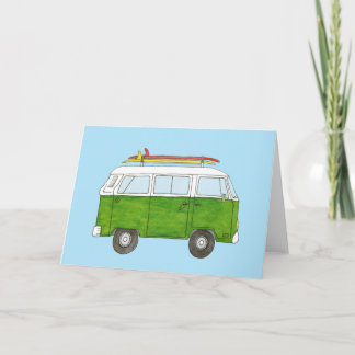 Surfer Campervan Card