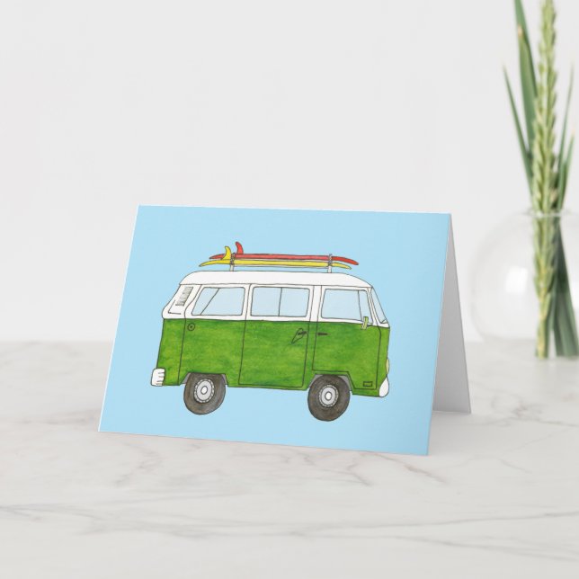 Surfer Campervan Card (Front)