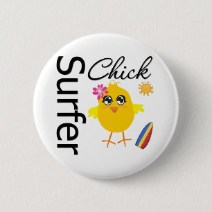 Surfer Chick 2 Inch Round Button
