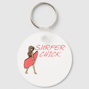Surfer Chick Keychain