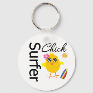 Surfer Chick Keychain