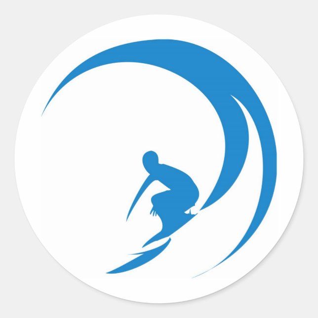 Surfer Classic Round Sticker (Front)