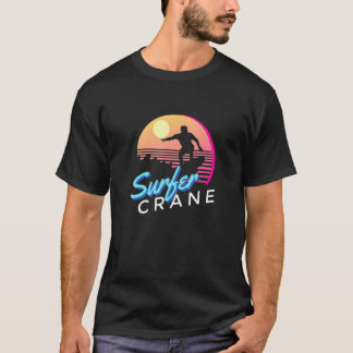 Surfer Crane Vintage Summer Vintage Style Summer T-Shirt