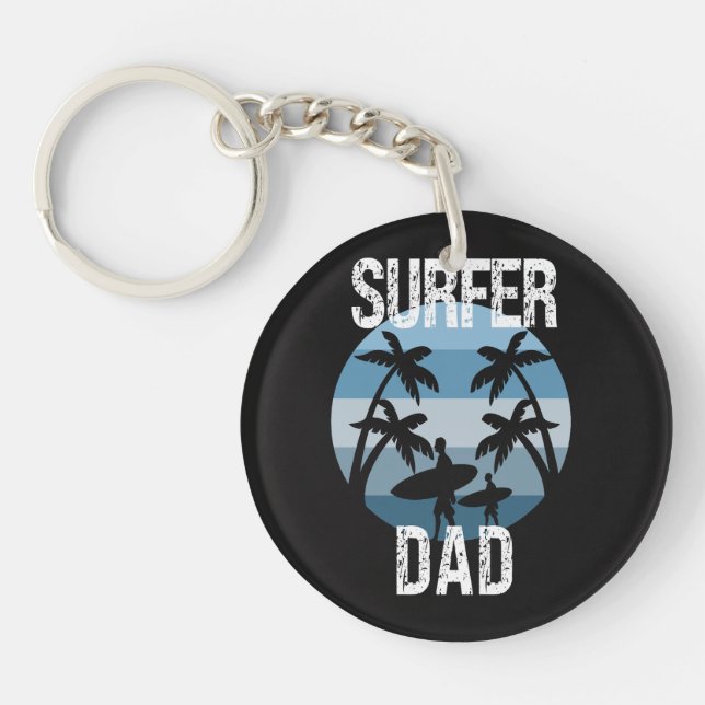 Surfer Dad Keychain (Front)