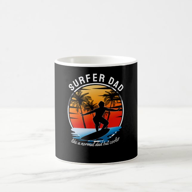 Surfer Dad Like a Normal Dad But Cooler Coffee Mug (Center)