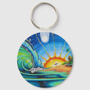 Surfer Design Keychain