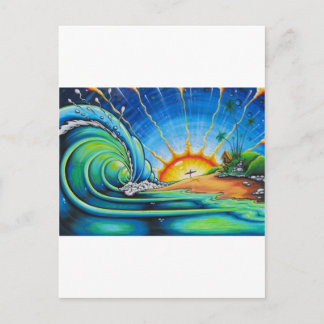 Surfer Design Postcard