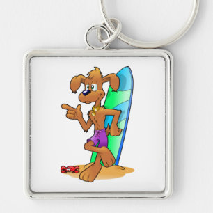 SURFER DOG KEYCHAIN