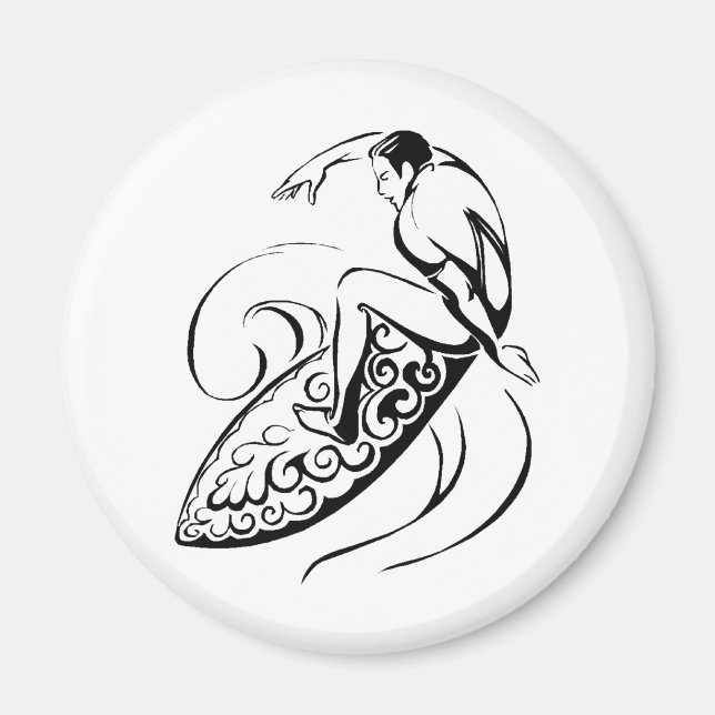 Surfer Dude Magnet (Front)