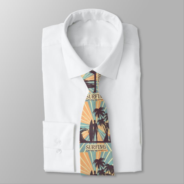 Surfer Dude Necktie (Tied)