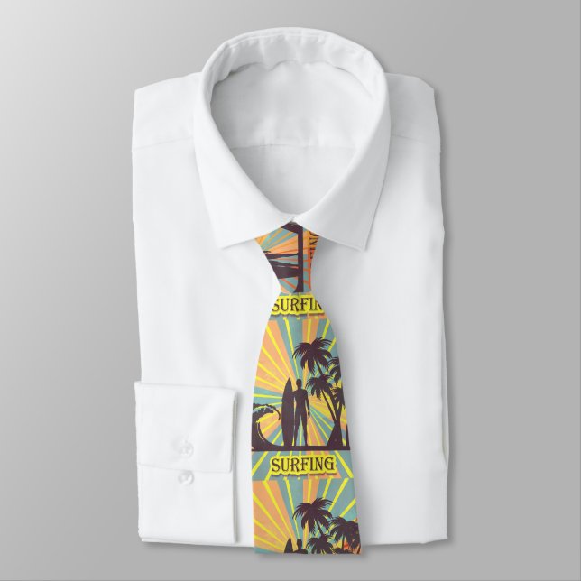Surfer Dude Necktie (Tied)