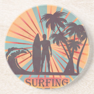 Surfer Dude Sandstone Coaster