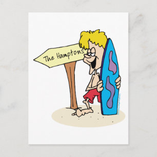 Surfer Dude The Hamptons Postcard