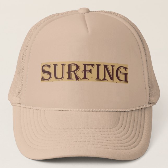 Surfer Dude Trucker Hat (Front)