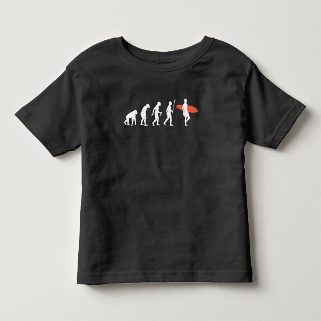 Surfer Evolution Surfing Surfboard Beach Toddler T-shirt (Front)
