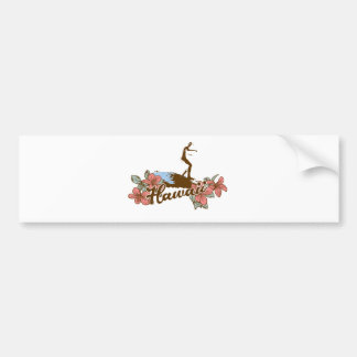 surfer girl beach hawaii surf hawaiian bumper sticker