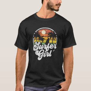 Surfer Girl Beach Retro 70s Summer Surfing Vacatio T-Shirt