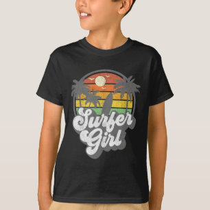 Surfer Girl Beach Retro 70s Vintage Surfing Vacati T-Shirt