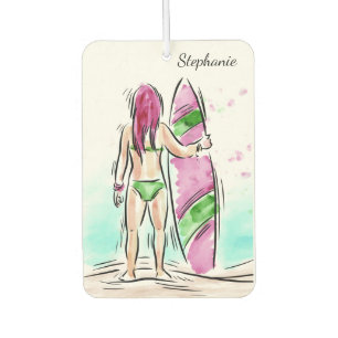 Surfer Girl custom name air freshner Freshener
