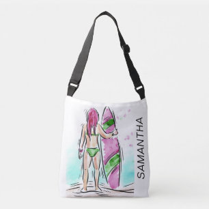 Surfer Girl Custom Name bags