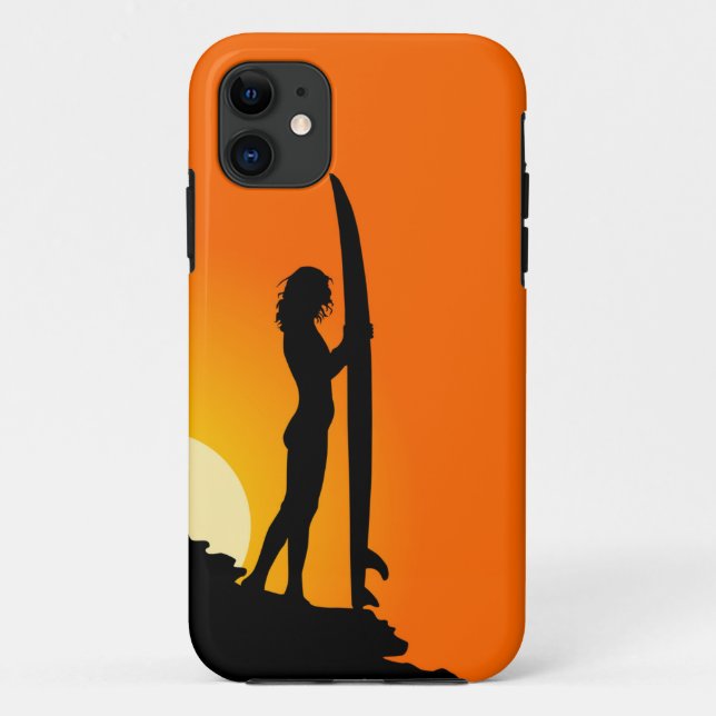 Surfer Girl iPhone 5 à peine là Coque (Dos)
