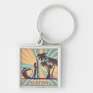 Surfer Girl Keychain