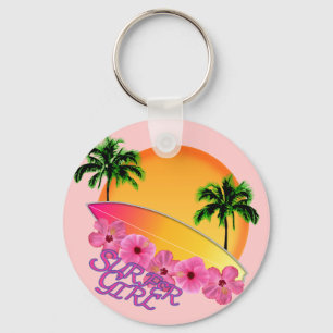 Surfer Girl Keychain