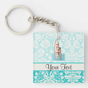 Surfer Girl Keychain