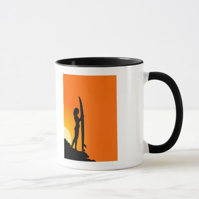 Surfer Girl Mug (Right)