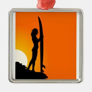 Surfer Girl Ornament