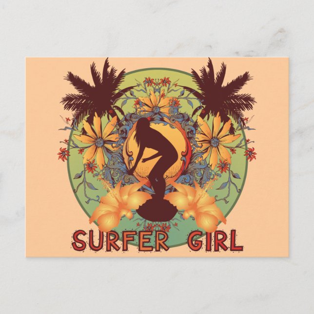 Surfer Girl Postcard (Front)