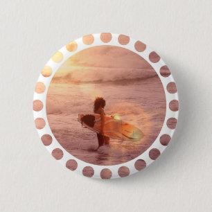 Surfer Girl Round Button