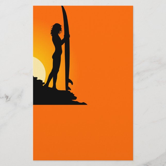 Surfer Girl Stationery (Front)