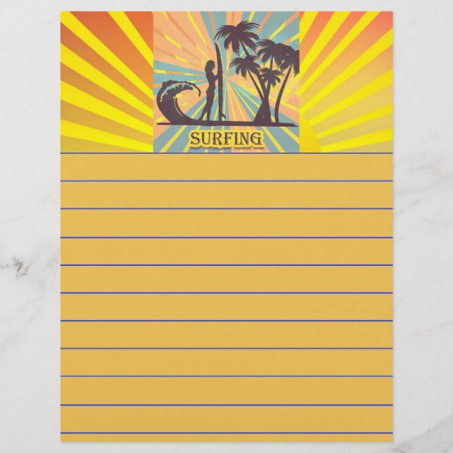 Surfer Girl Stationery (Front)