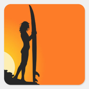 Surfer Girl Sticker