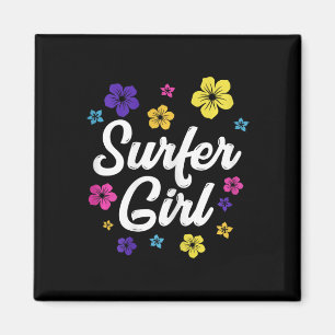 Surfer Girl Surf Retro Vintage Surf Gift Women Sur Magnet