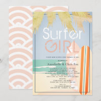 Surfer Girl Surfboards Beach Baby Shower by Mail