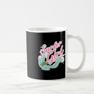 Surfer Girl Surfing Coffee Mug