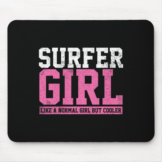 Surfer Girl Surfing Gift  Mouse Pad (Front)